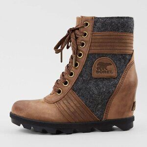 Sorel Lexie Wedge Boots - Women's, FELT Tobacco - Sz 7